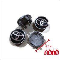 ฝาครอบล้อ ดุมล้อ ฝาครอบกระทะล้อฝาล้อ Toyota สีดำแท้ขนาด 52 mm จำนวน 4อัน สามารถใส่ได้กับรถ Toyota หลายๆรุ่น **มาร้านนี่จบในที่เดียว*