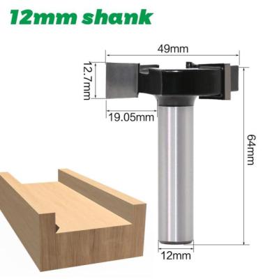 1Pc 1/2 "12.7Mm 12Mm ก้านมิลลิ่งไม้ตัดแกะสลัก Cnc Spilboard Surfacing Router Bits Slab Router Slab Router Slab Bit แบน Planing