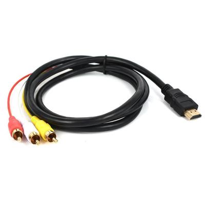 HDMI To AV HDMI To 3RCA Red Yellow White Difference 3RCA Cable TO HDMI Audio Video T5V9