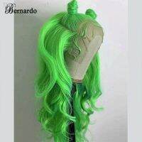 Bernardo Blue Red Green Pink Long Wave Synthetic Lace Front Wig For Black Woman With Heat Resistant Fiber Hair Glueless [ Hot sell ] ea1voy