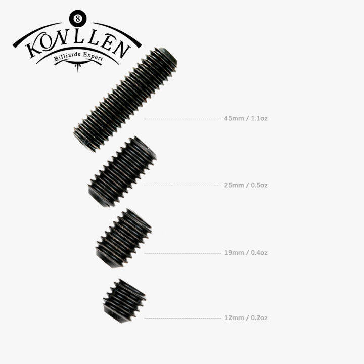 konllen-weight-bolt-adjust-0-20-40-51-1oz-mm-4-pieces-set-of-weight-bolt-adjustable-billiard-accessories