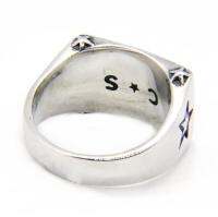 {BUSA Fashion Accessories} Drop Ship 7-13 Cool Fashion FK Ring 316L สแตนเลสสุภาพสตรี Mens Biker Letters Ring