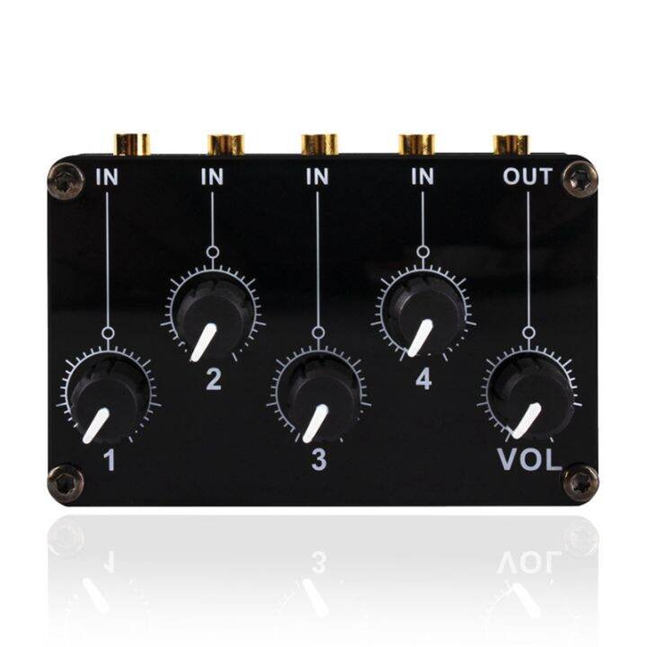 TX400 Mini 4 Channel Stereo Passive Mixer 4In1Out for Studio Recording Low Noise Small