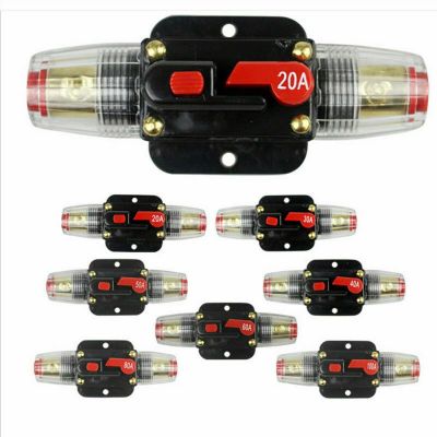 100A 80A 60A 50A 40A 30A 20A Car Truck Audio Amplifier Circuit Breaker Fuses Holder DC 12V 24V Stereo Rearmable Fuse Fusible