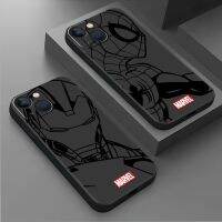 [ขายดี] Sarung Ironman Marvel Spierman สำหรับ Xiaomi Redmi Note 9S 10S 8 7 9 8 8T 11T 11S 10 11 Pro Note11 9T 5G 4G Pro Pro + Soft Black Funda