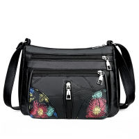 Women Casual Shoulder Bags For Ladies Crossbody Bags Simple Multi-pocket Design Fashion Female Handbag Soft PU Leather Bag 2021