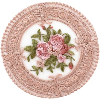 【CW】 Coaster Placemat Embroidery Bowls Cups European Fabric Anti-scald Table Insulation Plate