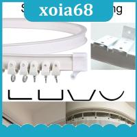 xoia68 Shop 2M Windows Curtain Track Rod Rail Plastic Flexible Ceiling Mounted Curved Straight Slide Accessories Kit Home Decor