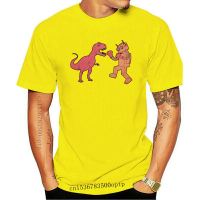 New 2021 Printed Men T Shirt Cotton Short Sleeve Dino vs Robot T Shirt Women tshirt