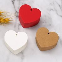 50pcs 5cm Heart Shape Paper Tags Red Love Labels Garment Shoes Clothes Packing Label Hang Tag DIY Crafts Gift Bags Accessories Labels