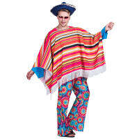 ร้อน, ร้อน★Colorful Mens Mexican Shawl Costume, One Size