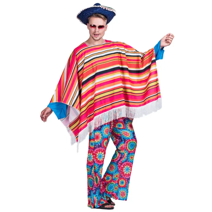 Eraspooky Colorful Men's Mexican Shawl Costume, One Size On Sale | Lazada PH