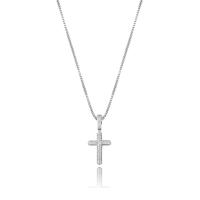 TOPGRILLZ 925 Sterling Silver Iced Zircon Cross Pendant Fashion Hip Hop Jewelry For Women