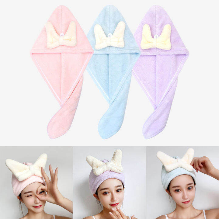 package-head-towel-ladies-quickly-dry-hair-big-bow-dry-hair-towel-coral-velvet-dry-hair-cap-dry-hair-cap