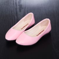 2023 new princess shoes Korean version girls Doudou shoes childrens single shoes one pedal foreign style little girl performance leather shoes