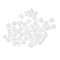 Plastic Round Shaped Cover Screw Cap Lid White 50pcs for 5mm Dia Hole Pipe Fittings Accessories