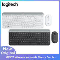 MK470คีย์บอร์ดไร้สายเมาส์ Combo 1000DPI Optical Slim Keboards Pebble Mice 2.4 GHz สำหรับ PC แล็ปท็อป Office