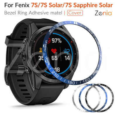 Zenia สำหรับ Garmin Fenix 7S/7S Solar/7S Sapphire Solar Fenix7S นาฬิกา Bezel แหวนกาวกรณี Anti Scratch สแตนเลสกรณีสมาร์ทนาฬิกาสปอร์ตอุปกรณ์เสริมทดแทน