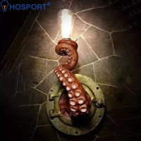 Resin Octopus LED Wall Light Outdoor Waterproof Garden Monster Tentacle Lamp Home Decoration Living Room Stairs Wall Light 220V