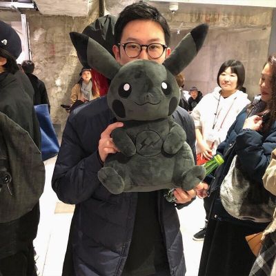 【CC】 X Fragment 30CM Anime Figure Dark Pikachu Kawaii Stuffed for Children Plushnie Birthday
