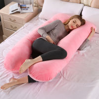 Flannel U Shape Maternity Pillows Pregnancy Body Cotton Rabbit U Shape Maternity Pillows Pregnancy Side Sleepers