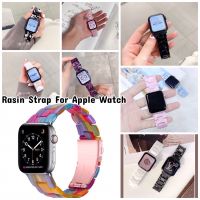 พร้อมส่งในไทย สายเรซิ่นหินอ่อน สายนาฬิกาข้อมือ สายสําหรับ apple watch ซีรีส์ 6 SE 5 4 3 2 1 ขนาด 38mm,40mm,41mm,42mm,44mm,45mm