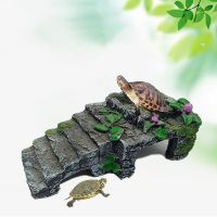 ER52858 Play Ladder Island Climb Terrarium Decor Aquarium Decorations Amphibians Aquatic Pet Supplies Turtle Platform Tortoise Basking Platform Fish Tank Ornaments