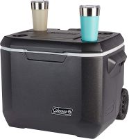 ถังเก็บความเย็นแบบมีล้อลากcoleman cooler 50 qt whld blk/gry tocl0339