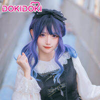 ในสต็อกทะเลลึกสาววิกผมคอสเพลย์โลลิต้า DokiDoki ผู้หญิงทนความร้อนตรงวิกผมสีฟ้าผมโลลิต้า JK ทุกวันวิกผมที่มีสีสันน่ารัก