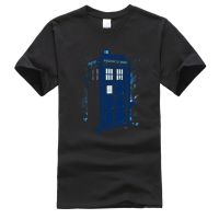 Splashed Tardis Doctor Who Machine Tops &amp; Tees Back To The Future Crew Neck Cotton Mens T-shirts Party Tops Shirts 9AIU