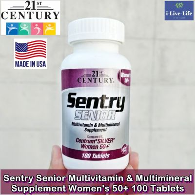 Sentry, Senior Womens 50+, Multivitamin &amp; Multimineral Supplement 100 เม็ด - 21st Century วิตามินและแร่ธาตุรวม 31 ชนิด