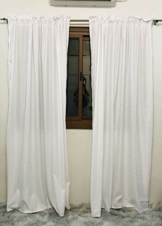 Plain White Curtains Non ring 7ft Lazada PH