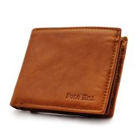 POLO HILL กระเป๋าหนังแท้สำหรับผู้ชายสีน้ำตาล Bifold Wallet M-PHW-6060-A-B