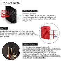 12แพ็ค Acoustical ฉนวนกันความร้อน Diffuser แผงเพดานเสียง Dampening โฟมสตูดิโอร่องกันเสียงการดูดซึมกระเบื้องทนไฟ