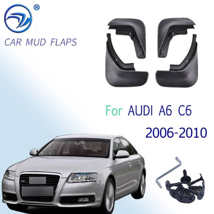 fit-สำหรับ-audi-a6-c6-2006-2007-2008-2009-2010ซีดาน-mud-flaps-splash-guards-auto-mudflap-mudguard-อุปกรณ์เสริม