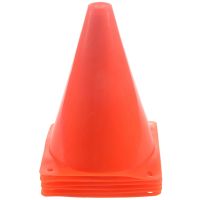 7-Inch Plastic Traffic Cones (6-Pack) Multi- Cone Physical Education Sports Training Gear Soccer Training Traffic Cones