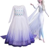 CODแช่แข็ง Elsa 2 ชุดเจ้าหญิงใหม่แต่งตัวฮาโลวีนเสื้อผ้าคอสเพลย์เด็กแสดงชุดชุด