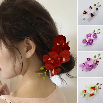 Orchid Hair Pins Set of 2 Bridal Hair Flowers Orchid - Etsy