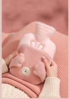 【CW】 500/1000/2000ML Water-Filling Hot Bottles for Warm Belly Hands and Feet With Soft Cover Reusable Hand Warmer