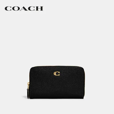 COACH กระเป๋าสตางค์ผู้หญิงรุ่น Medium Zip Around Wallet สีดำ CI194 B4/BK
