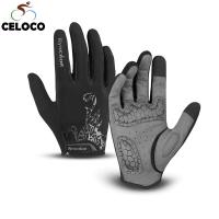 hotx【DT】 Cycling Gloves Men Outdoor Touchscreen Shockproof Anti