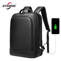 Top Layer Cowhide Genuine Leather Men 39;s Backpack USB Charging Travel Casual Bag For Male Black Business 15.6 39; Laptop Bag Mochila