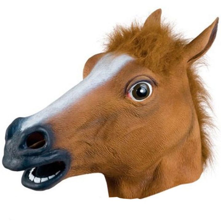 chool-หน้ากากหัวม้า-หน้ากากม้า-หน้ากากสัตว์-วันฮาโลวีนแต่งตัว-อุปกรณ์ประกอบฉากปาร์ตี้