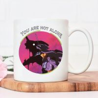 Unit 01 Eva Lover Unique Art Ceramic Mugs Coffee Cups Milk Tea Mug Quotes about You Are Not Alone Eva Genesis Neon