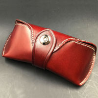 Genuine Leather Eye Glasses Case Vintage Handmade Hard Eyewear Accessories Sunglasses Cases Luxury Spectacles Box Bag Men Women