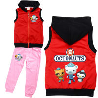 The Octonauts ชุดกางเกงเสื้อโค้ทของเด็กผู้ชายเด็กผู้หญิง,ชุดลำลองลายการ์ตูนชุดนักวิ่งสำหรับฤดูใบไม้ผลิฤดูใบไม้ร่วง8776