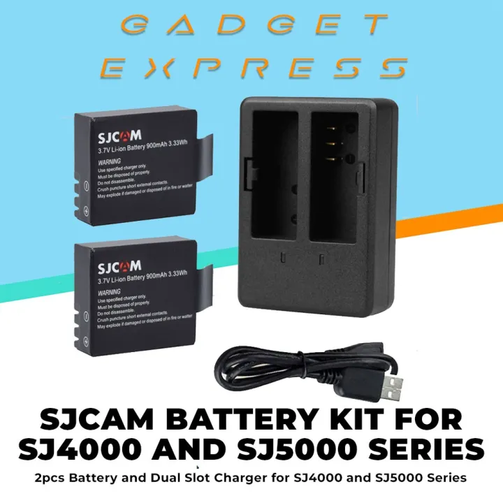 In Stock Sjcam Battery And Dual Slot Charger For Sj Sj Series