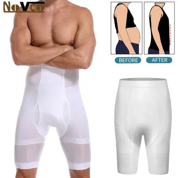Mens Waist Trainer Shapewear Shorts Tummy Shaper High Waist Body Shaper  Control Belly Underwear Girdle Abdomen Compression Panty