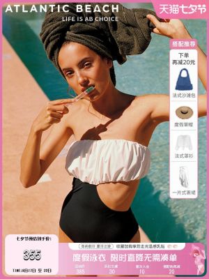 Atlanticbeach Vacation Swimsuit Is Feminine And Thin Covering Belly French Retro One-Piece Swimsuit With High Sense