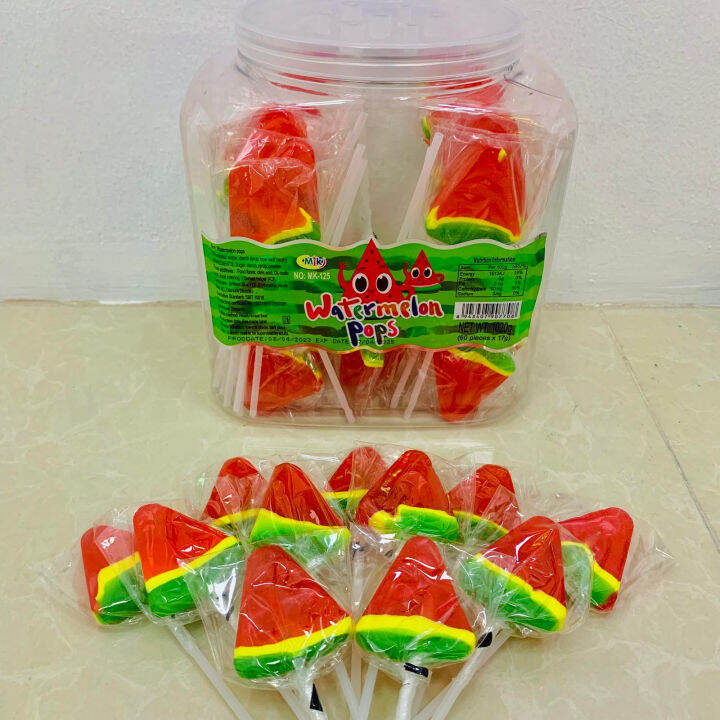 Watermelon Lollipop Sweet Hard Candy Sold Per piece Lazada PH